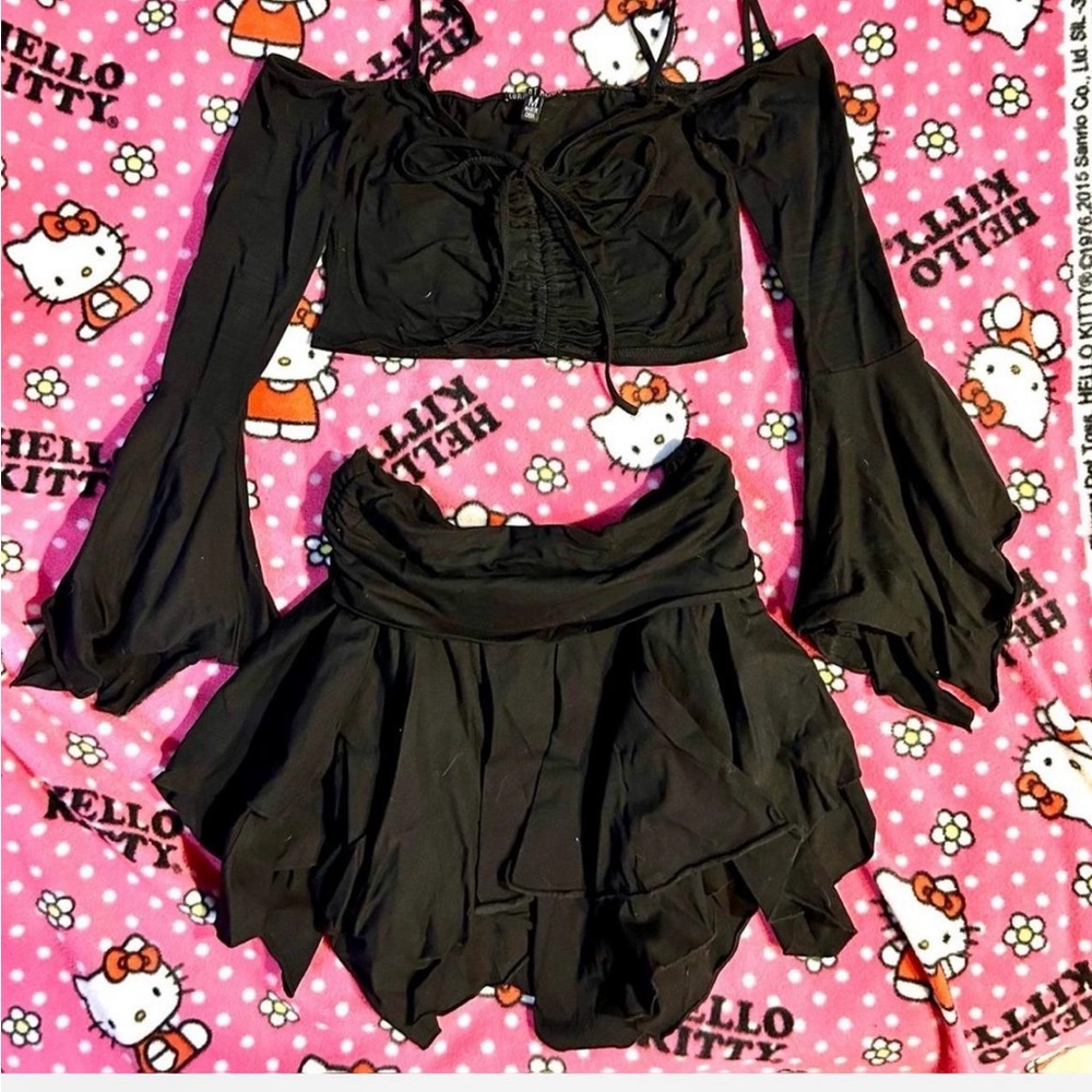 Current Mood Black Mini Skirt